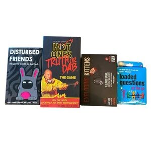 Board Game bundle Exploding kittens Hot ones disturbed friends loaded questions